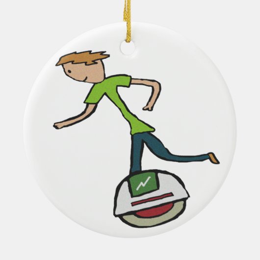 Elektrischer Einrad-EUC Keramik Ornament (Hinten)