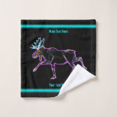 Elektrischer Elch Badhandtuch Set (Waschlappen)