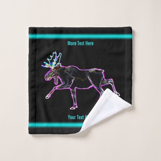 Elektrischer Elch Badhandtuch Set (Waschlappen)