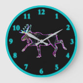Elektrischer Elch Große Wanduhr (Vorderseite)