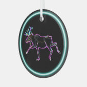 Elektrischer Elch Ornament Aus Glas (Vorderseite links)