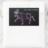 Elektrischer Elch Rechteckiger Aufkleber (Tasche)