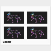 Elektrischer Elch Rechteckiger Aufkleber (Blatt)