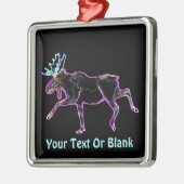 Elektrischer Elch Silbernes Ornament (Links)