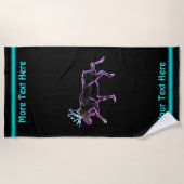 Elektrischer Elch Strandtuch (Vorderseite)