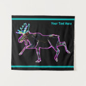 Elektrischer Elch Wandteppich (Vorderseite (Horizontal))