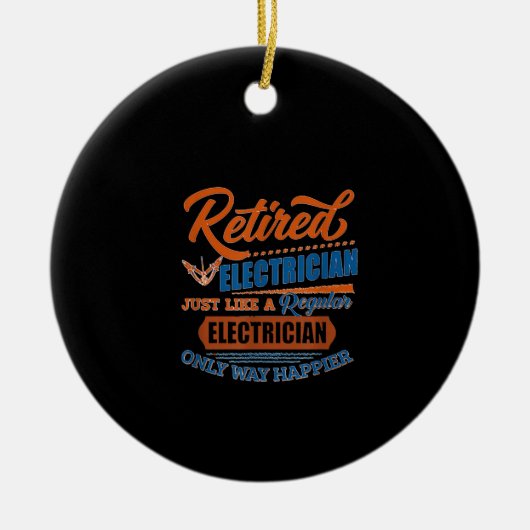 Elektrischer Elektrofahrer - Geschenk Keramik Ornament (Vorne)