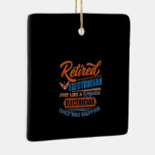 Elektrischer Elektrofahrer - Geschenk Keramikornament (Rechts)