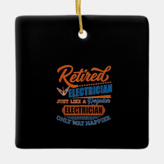 Elektrischer Elektrofahrer - Geschenk Keramikornament (Vorderseite)