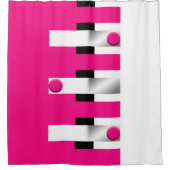 Elektrischer Fuchsienpuls: Bold Geometric Duschvorhang (Vorderseite)