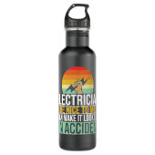 Elektrischer Funny Electrician Joke Electrical Tec Edelstahlflasche (Vorderseite)