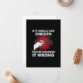 Elektrischer Funny Solder, wenn es wie Huhn riecht Mitteilungskarte (Vorderseite/Rückseite Beispiel)