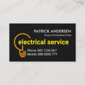 Elektrischer Gelbbulle Schwarzer Grunge Visitenkarte (Vorderseite)