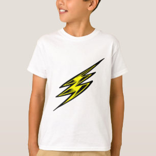Elektrischer gelber Blitz-Bolzen T-Shirt
