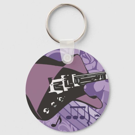 Elektrischer Gitarren-Schlüsselanhänger Schlüsselanhänger (Rückseite)