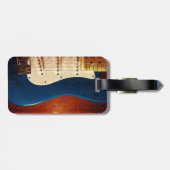 Elektrischer Gitarrengrunge Benutzerdefinierter Te Gepäckanhänger (Rückseite horizontal)
