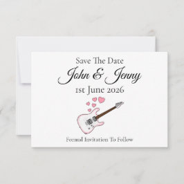 Elektrischer Gitarrenmusiker Hochzeit retten das D