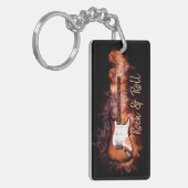 Elektrischer Gitarrenrock und Roll Schlüsselanhänger (Vorderseite links)