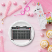 Elektrischer Gitarrenverstärker Pappteller (Party)