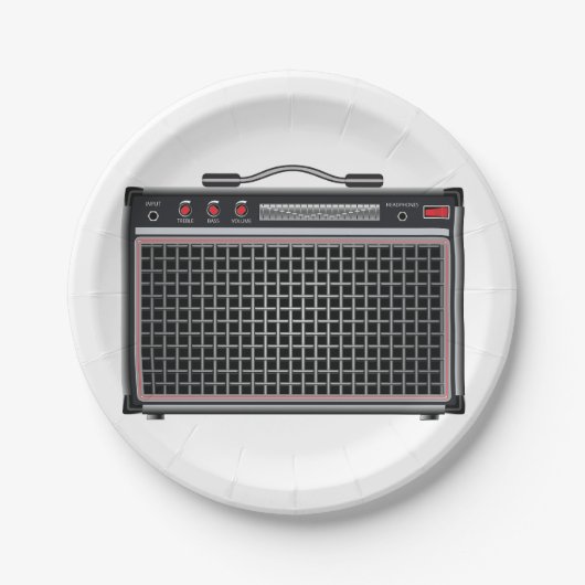 Elektrischer Gitarrenverstärker Pappteller (Vorderseite)