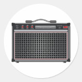 Elektrischer Gitarrenverstärker Runder Aufkleber (Vorderseite)