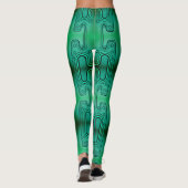 Elektrischer grüner mechanischer Android-Futuristi Leggings (Rückseite)