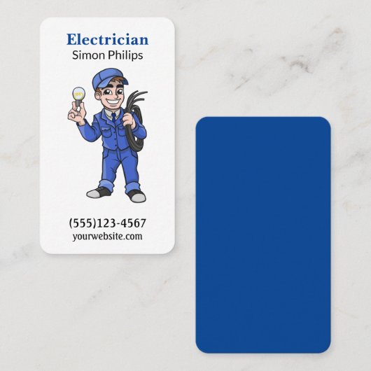 Elektrischer Handyman Visitenkarte (Vorne/Hinten)