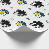 "Elektrischer Himmel: Wolkenkratzer. " Geschenkpapier (Ecke)