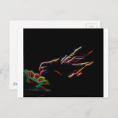 Elektrischer Hummingvogel Postkarte (Vorne/Hinten)