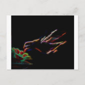 Elektrischer Hummingvogel Postkarte (Vorderseite)