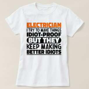 Elektrischer Ich versuche, Dinge zu machen Lustige T-Shirt