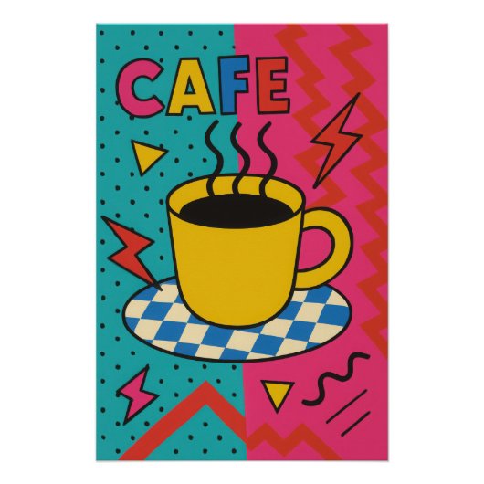 Elektrischer Kaffee Poster (Vorderseite)