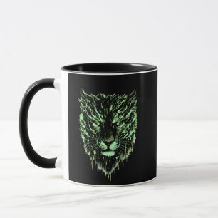 Elektrischer Katzenfokus Hochenergetische Kunst Tasse