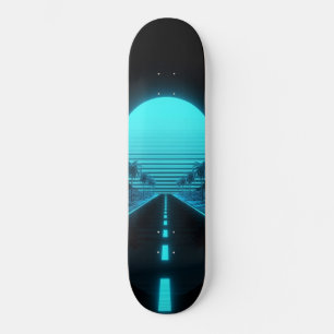 Elektrischer Kreuzfahrt Synthwave Skateboard