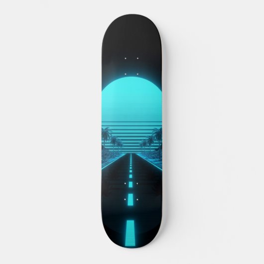 Elektrischer Kreuzfahrt Synthwave  Skateboard (Vorderseite)