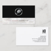 Elektrischer Kühle Silver Electric Plug Icon Elega Visitenkarte (Vorne/Hinten)