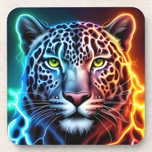Elektrischer Leopard Getränkeuntersetzer (Vorderseite)