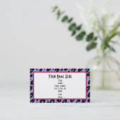 Elektrischer lila Cheetah Visitenkarte (Stehend Vorderseite)