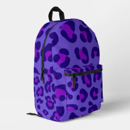 "Elektrischer Lila Leopard" Bedruckter Rucksack