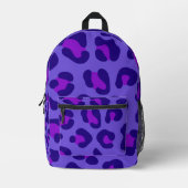 "Elektrischer Lila Leopard" Bedruckter Rucksack (Vorderseite)