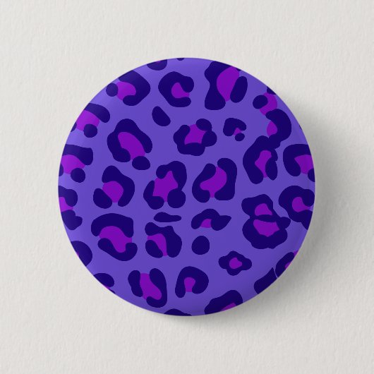 "Elektrischer Lila Leopard" Button (Vorderseite)