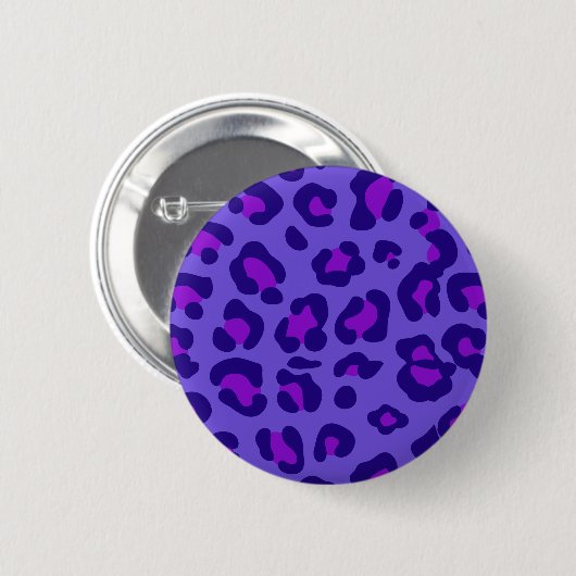 "Elektrischer Lila Leopard" Button (Vorne & Hinten)