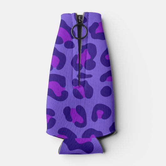 "Elektrischer Lila Leopard" Flaschenkühler (Rückseite)