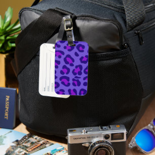 "Elektrischer Lila Leopard" Gepäckanhänger