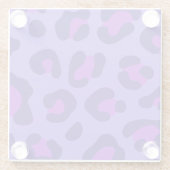 "Elektrischer Lila Leopard" Glasuntersetzer (Rückseite)