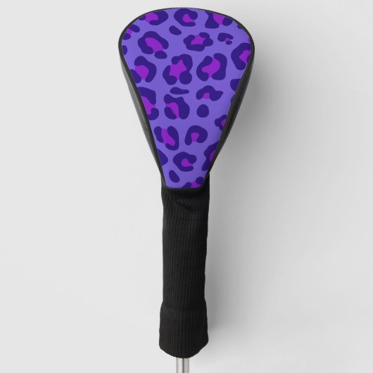 "Elektrischer Lila Leopard" Golf Headcover (Vorderseite)