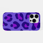"Elektrischer Lila Leopard" iPhone Hülle (Rückseite (Horizontal))