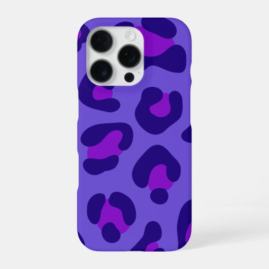 "Elektrischer Lila Leopard" iPhone Hülle (Rückseite)