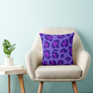 "Elektrischer Lila Leopard" Kissen