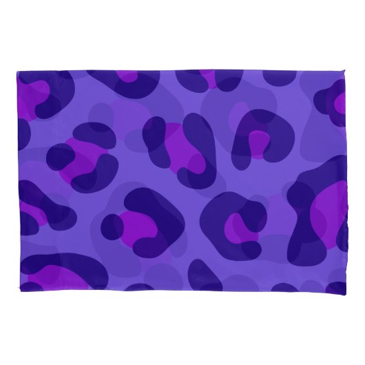 "Elektrischer Lila Leopard" Kissenbezug (Vorderseite-Links)